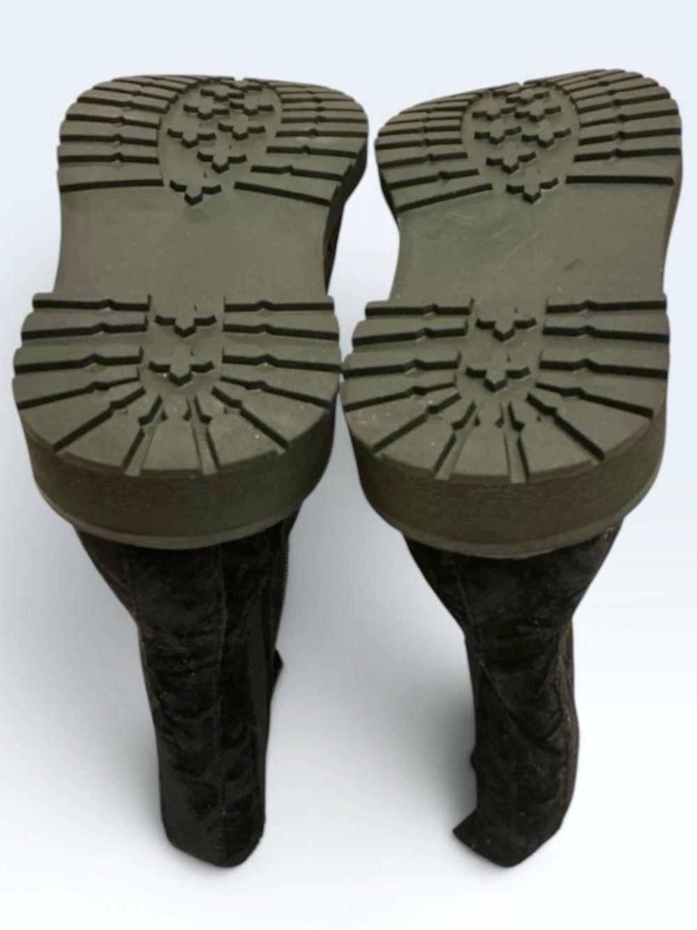 Torrid Plus Size Combat Ankle Boots Crushed Black Velvet Extra Wide Width - 9WW - Picture 14 of 16